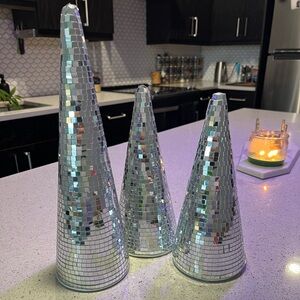 Disco Mirror Ball Christmas Trees (Set of 3)